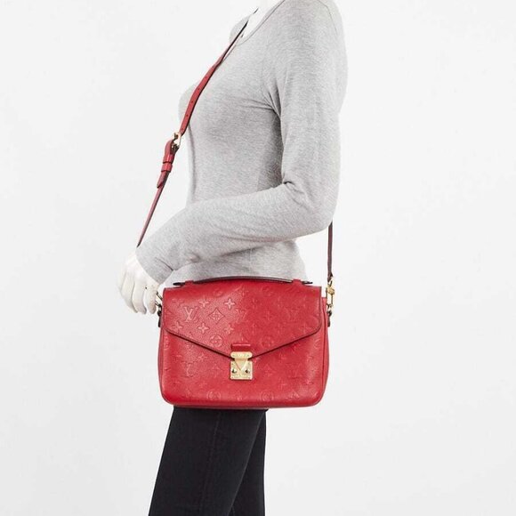 Louis Vuitton Scarlet Monogram Empreinte Leather Pochette Metis Bag - Picture 3 of 12